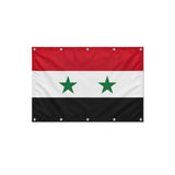 Drapeau de la Syrie format S en polyester avec dix œillets