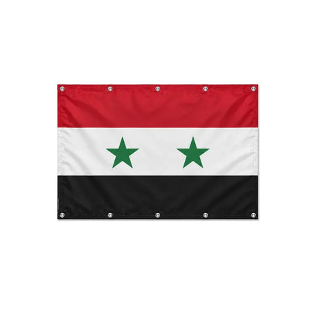 Drapeau de la Syrie format S en polyester avec dix œillets