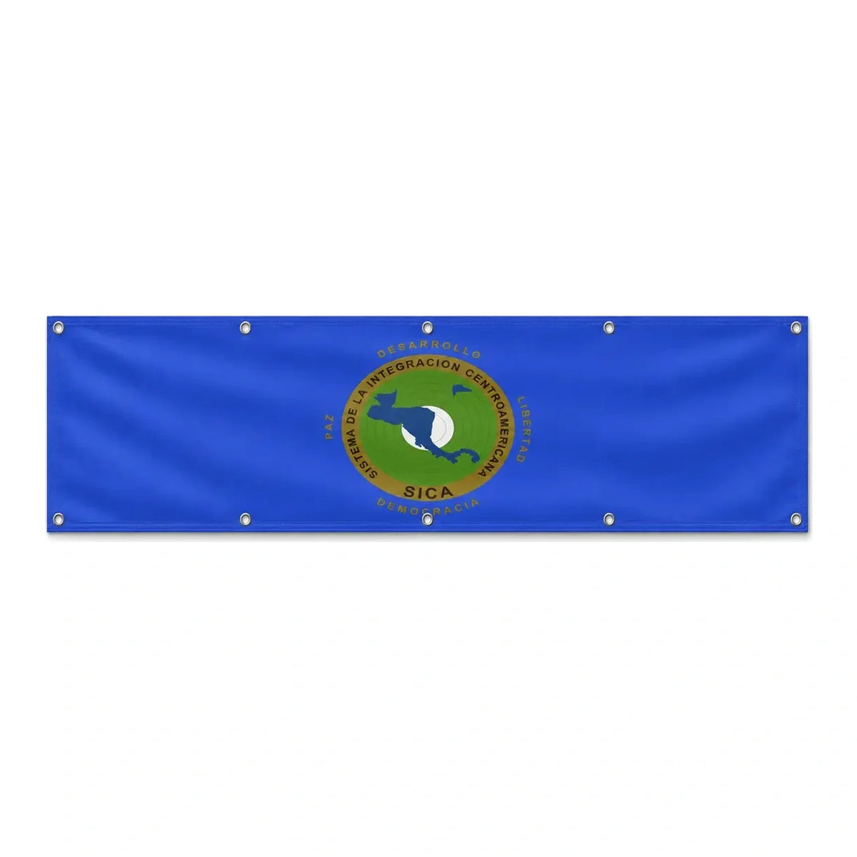 Drapeau du Système d'intégration centraméricain grand format XL en polyester avec dix œillets