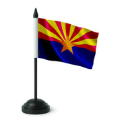 Drapeau table arizona polyester socle plastique noir