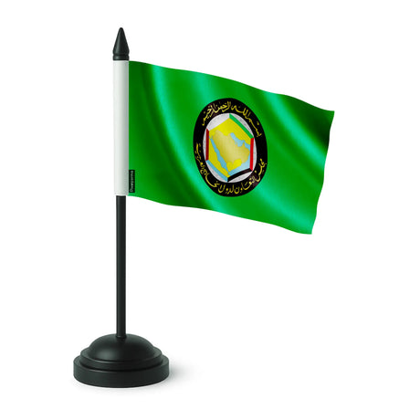 Drapeau table conseil de coopération du golfe polyester noir