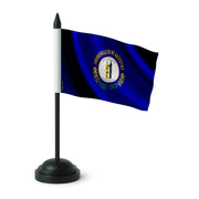 Drapeau table kentucky polyester avec socle plastique noir