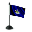 Drapeau table maine polyester avec socle plastique noir