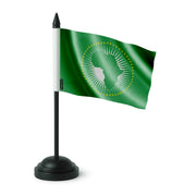 Drapeau table union africaine polyester socle plastique noir