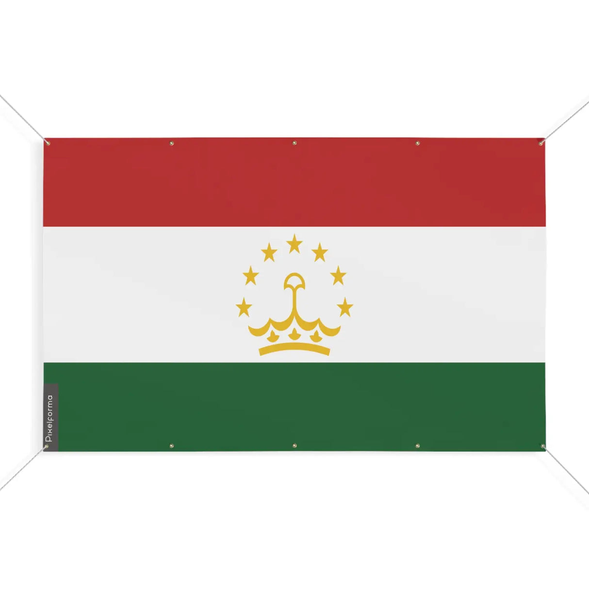 Drapeau tadjikistan 10 oeillets en plusieurs tailles (s) - pixelforma