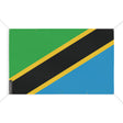 Drapeau tanzanie polyester résistant avec œillets durables