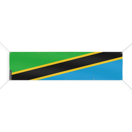 Drapeau tanzanie polyester résistant avec œillets robustes