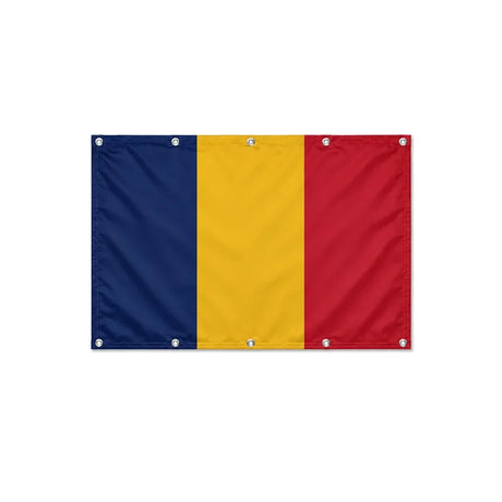 Drapeau du Tchad format S en polyester avec dix œillets