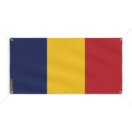 Drapeau tchad polyester résistant avec œillets renforcés