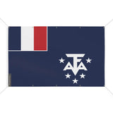 Drapeau terres australes et antarctiques françaises 10 oeillets en plusieurs tailles (s) - pixelforma