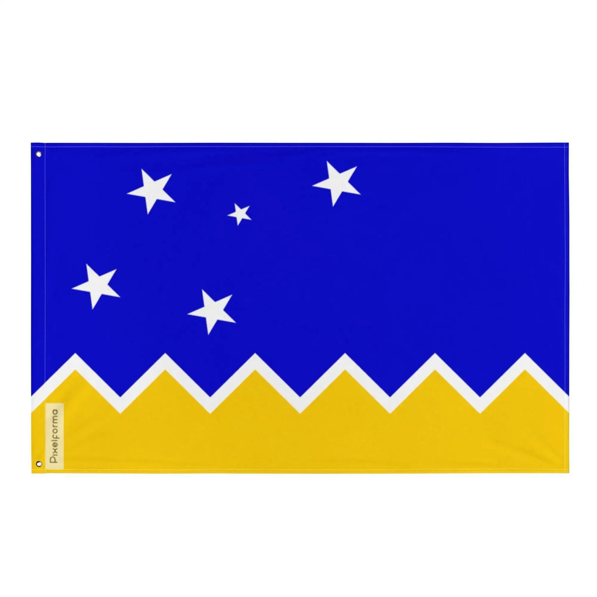 Drapeau territoire chilien polyester résistant œillets à gauche