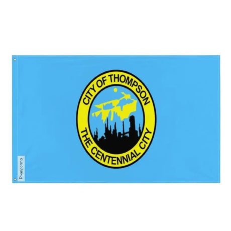 Drapeau thompson polyester résistant œillets à gauche