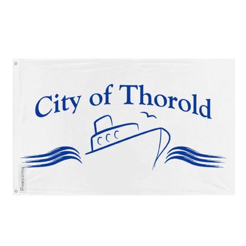 Drapeau Thorold en plusieurs tailles 100 % polyester Imprimer avec Double ourlet - Pixelforma