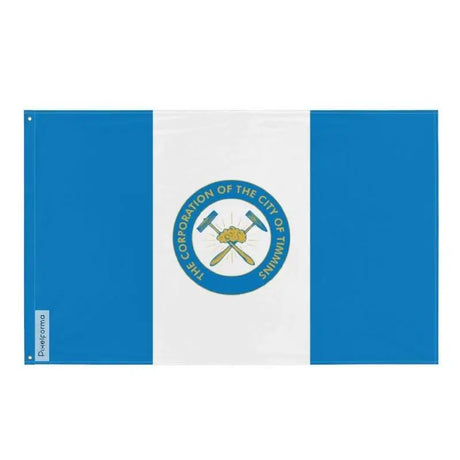 Drapeau timmins polyester résistant avec œillets à gauche