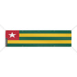 Drapeau togo en polyester résistant avec œillets robustes