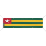 Drapeau togo en polyester résistant avec œillets robustes