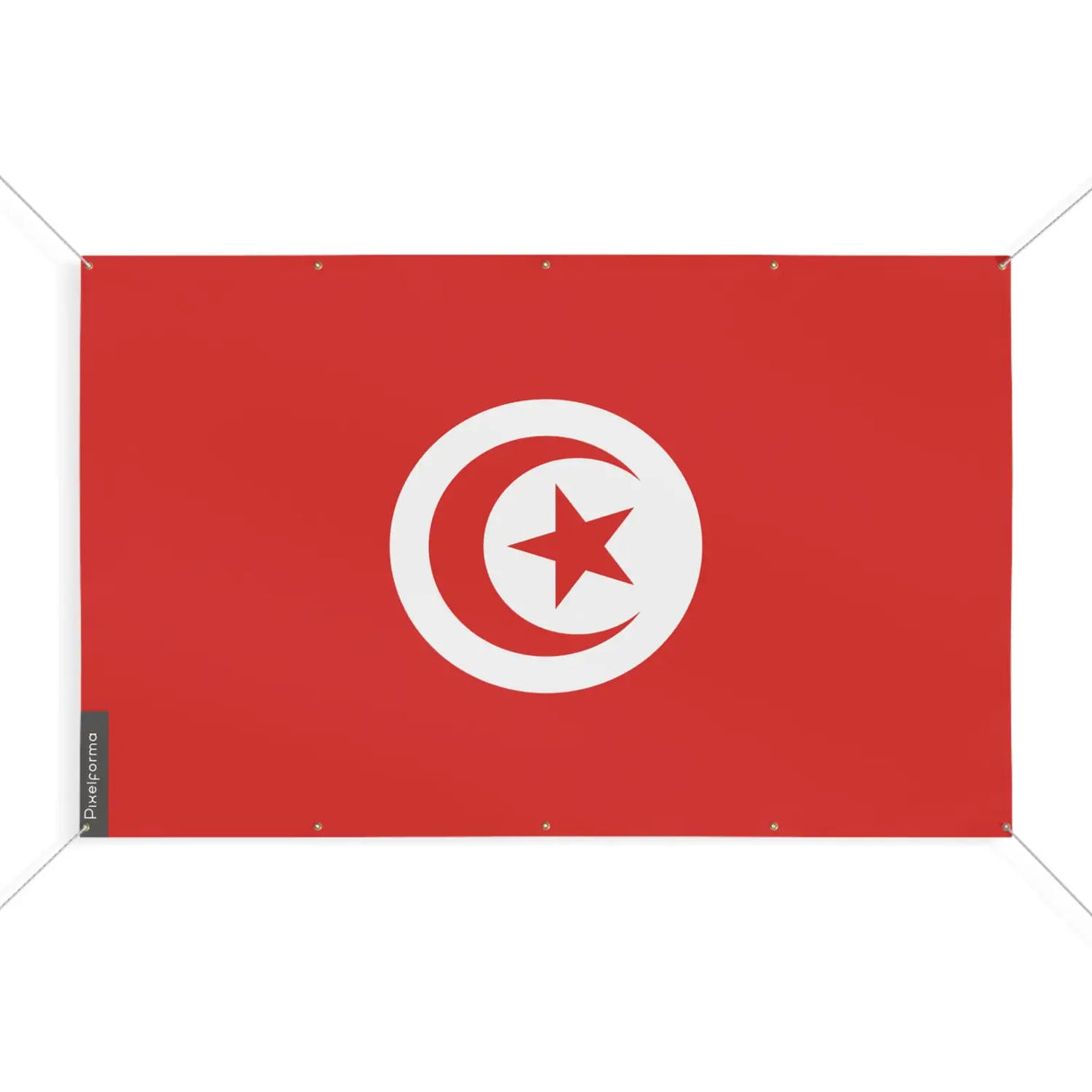 Drapeau tunisie 10 oeillets en plusieurs tailles (s) - pixelforma