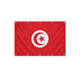 Drapeau de la Tunisie format S en polyester avec dix œillets