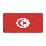 Drapeau tunisie polyester résistant avec œillets robustes