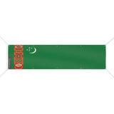 Drapeau turkménistan polyester résistant 10 œillets