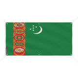 Drapeau turkménistan polyester résistant avec œillets