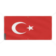 Drapeau turquie polyester résistant avec œillets robustes