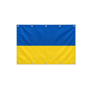 Drapeau de l'Ukraine format S en polyester avec dix œillets