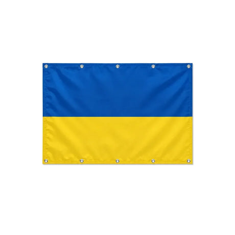 Drapeau de l'Ukraine format S en polyester avec dix œillets