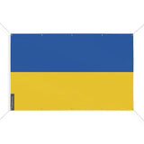 Drapeau ukraine en polyester résistant à œillets renforcés