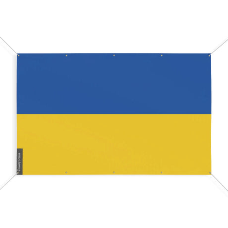 Drapeau ukraine en polyester résistant à œillets renforcés