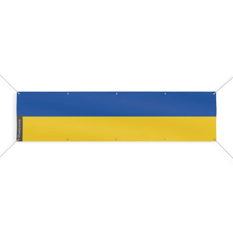 Drapeau ukraine polyester résistant avec 10 œillets