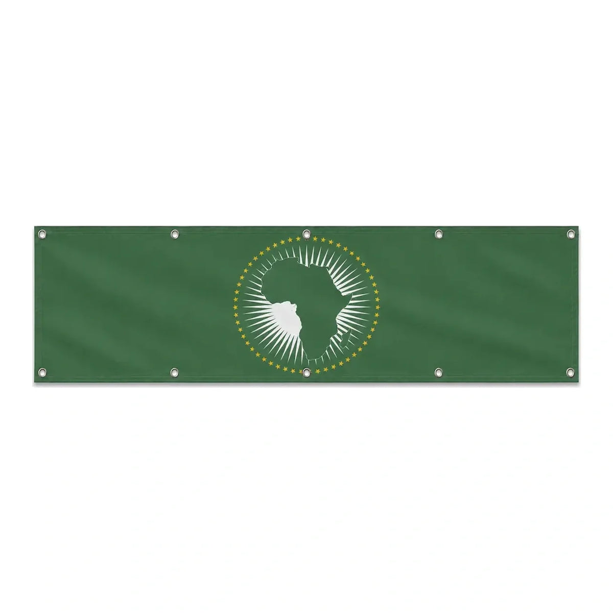 Drapeau de l'Union africaine grand format XL en polyester avec dix œillets