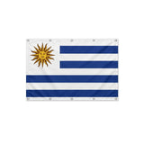 Drapeau de l'Uruguay format S en polyester avec dix œillets