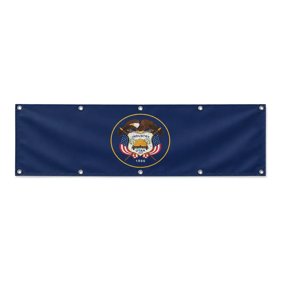 Drapeau de l'Utah grand format XL en polyester avec dix œillets