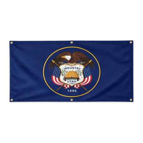 Drapeau utah polyester résistant aux intempéries 6 œillets