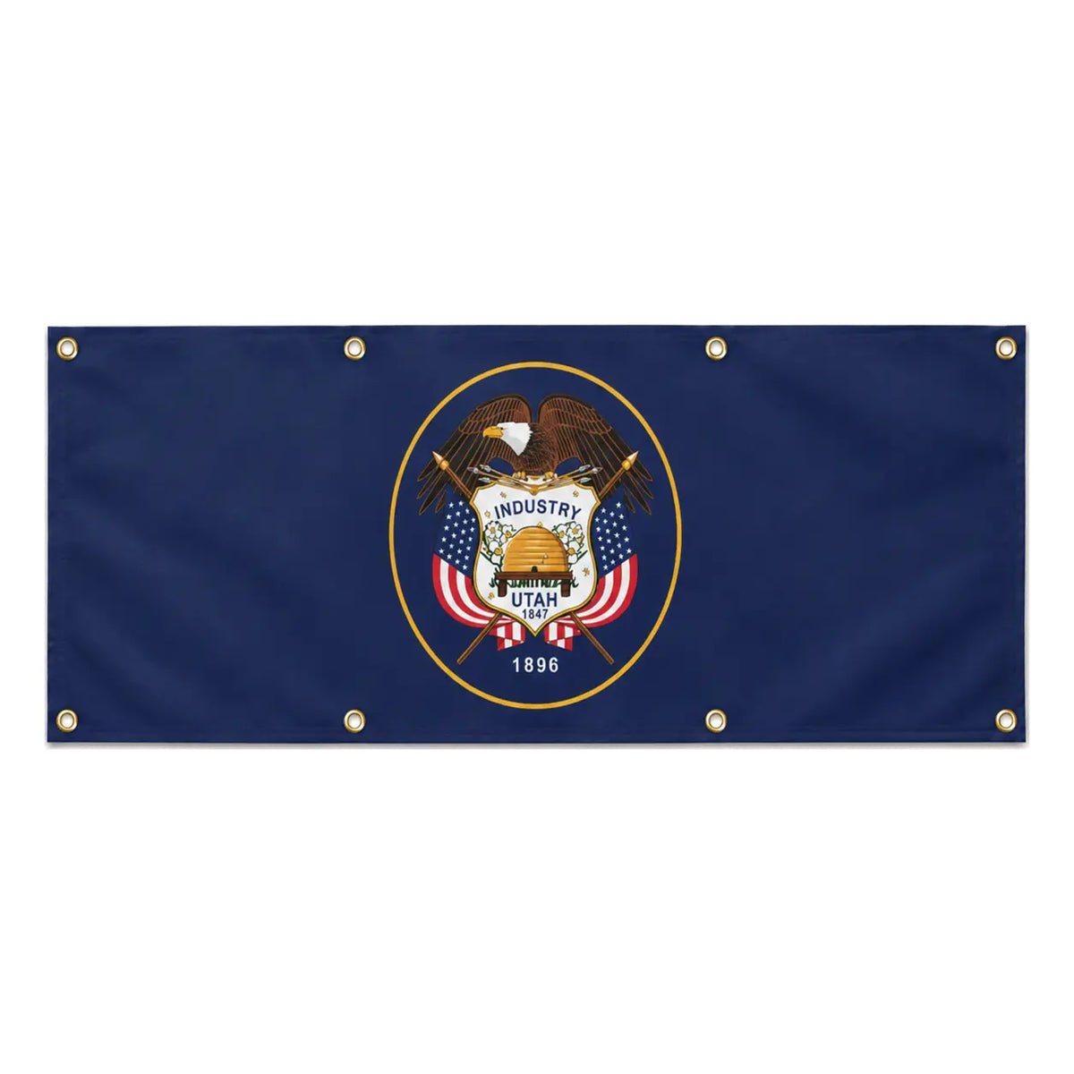 Drapeau utah polyester résistant aux intempéries œillets