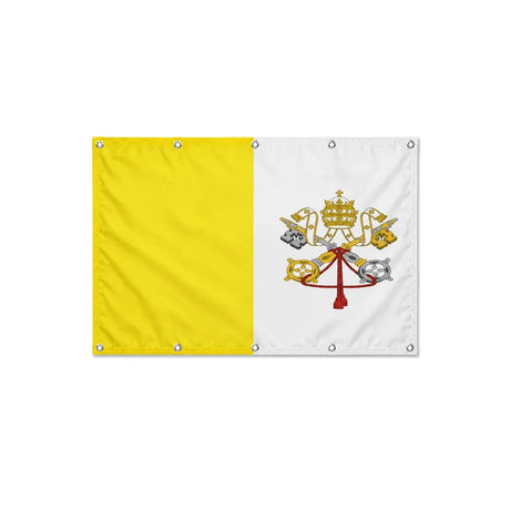 Drapeau du Vatican format S en polyester avec dix œillets