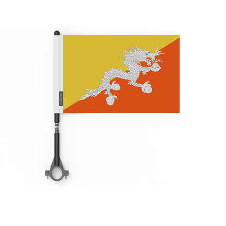 Drapeau vélo bhoutan en polyester - pixelforma