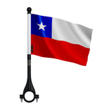 Drapeau vélo chili en polyester pour visibilité optimale