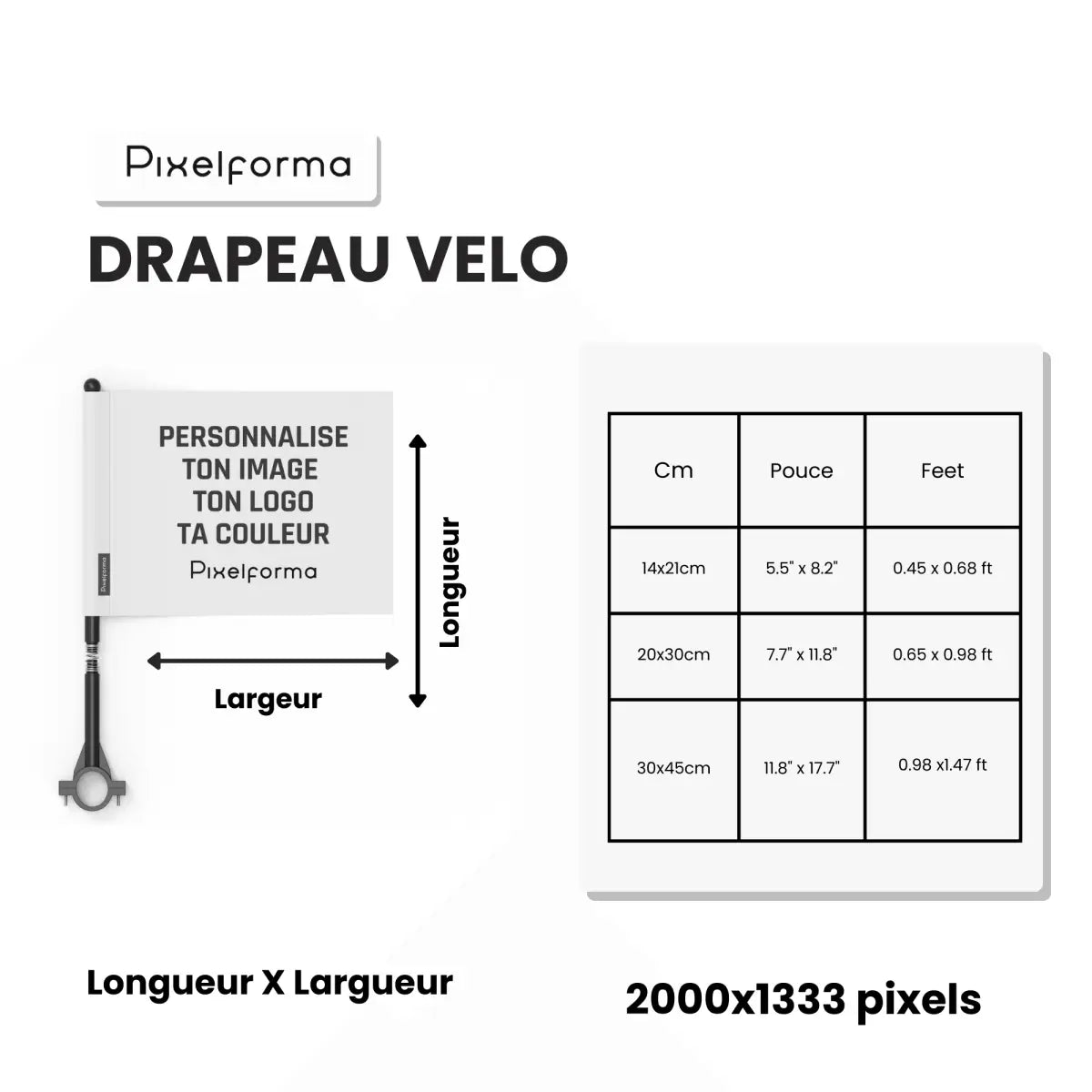 Drapeau Vélo Corée du Nord en Polyester - Pixelforma 