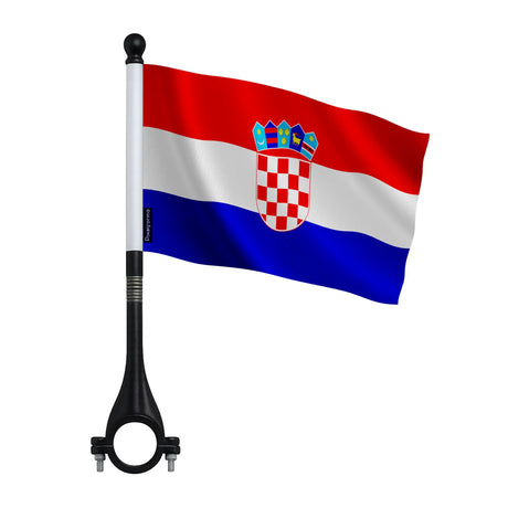 Drapeau vélo croatie en polyester pour visibilité optimale