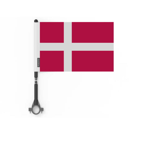 Drapeau vélo danemark en polyester - pixelforma