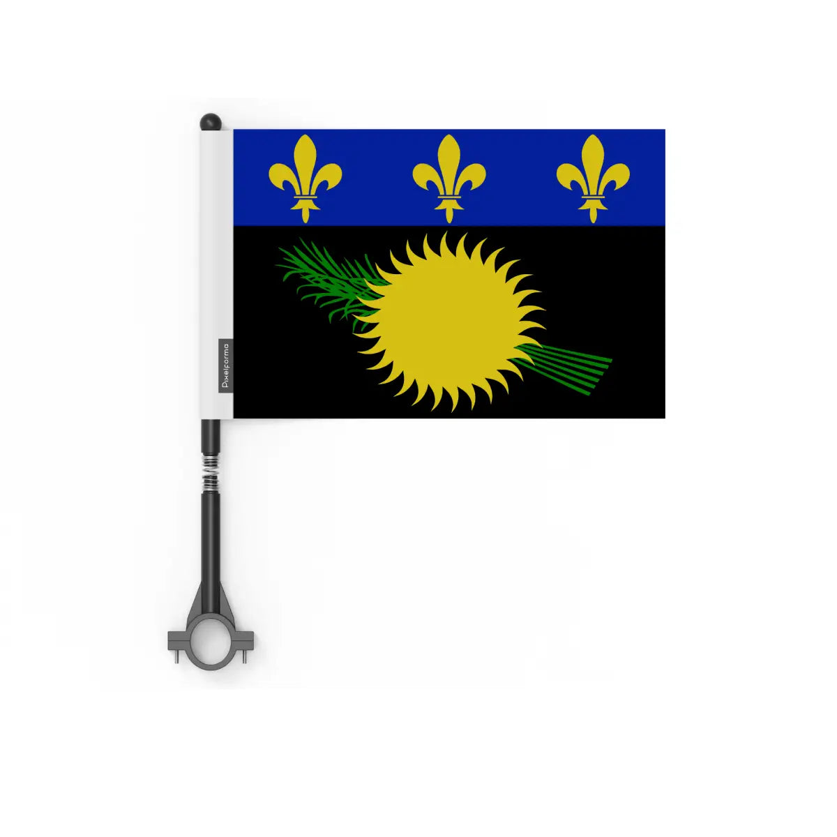 Drapeau vélo de guadeloupe en polyester - pixelforma