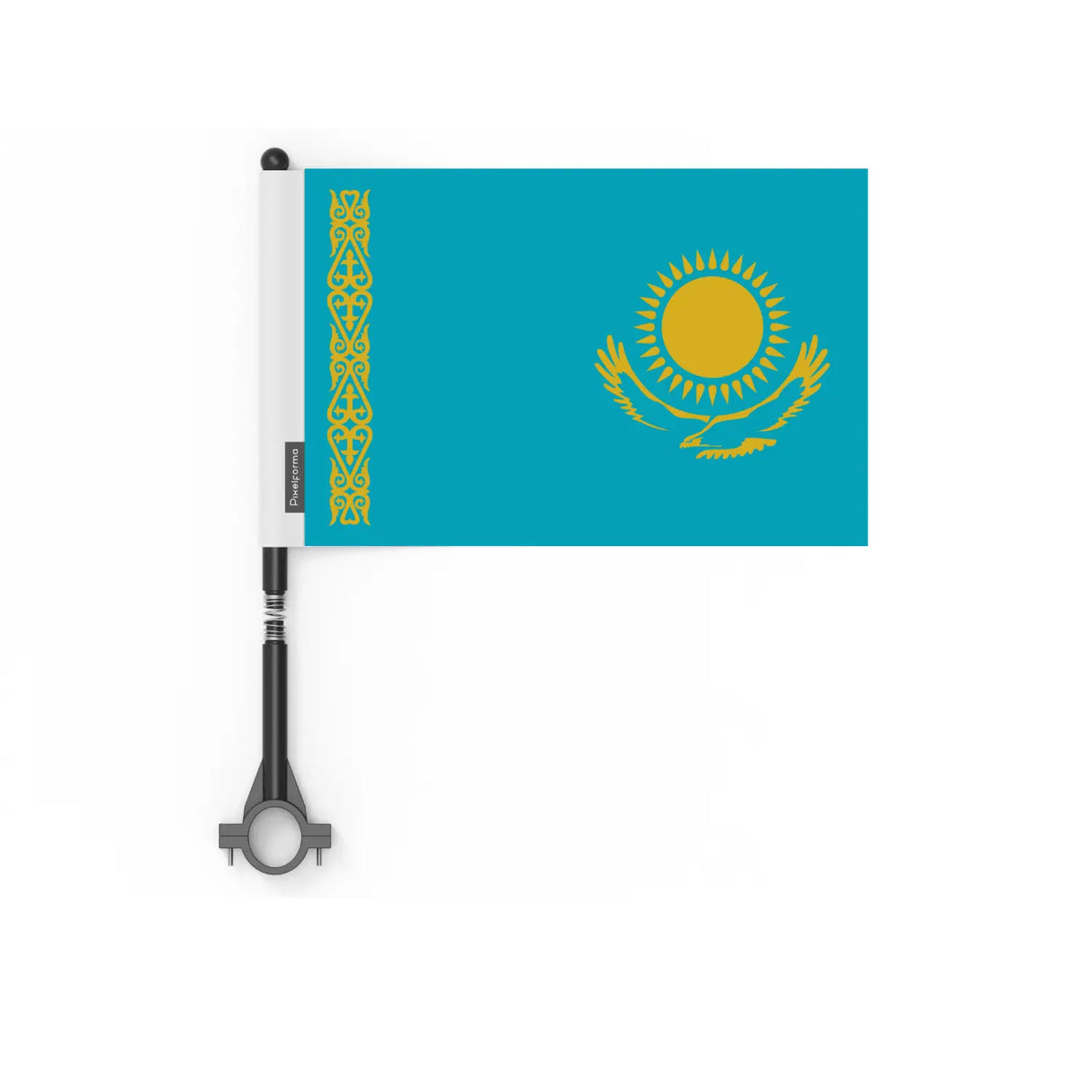 Drapeau vélo de kazakhstan en polyester - pixelforma