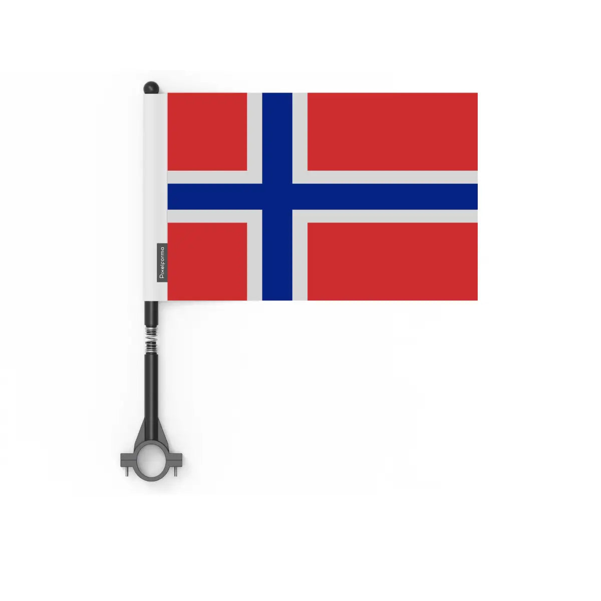 Drapeau vélo de norvège en polyester - pixelforma