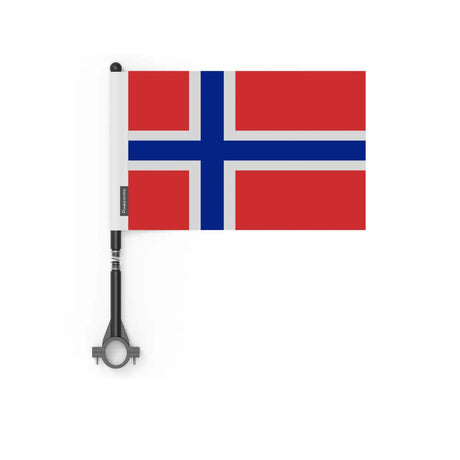 Drapeau vélo de norvège en polyester - pixelforma
