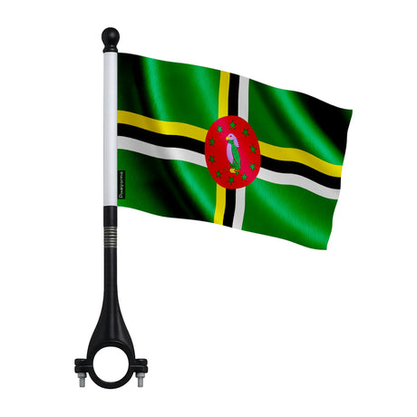 Drapeau vélo dominique en polyester - pixelforma