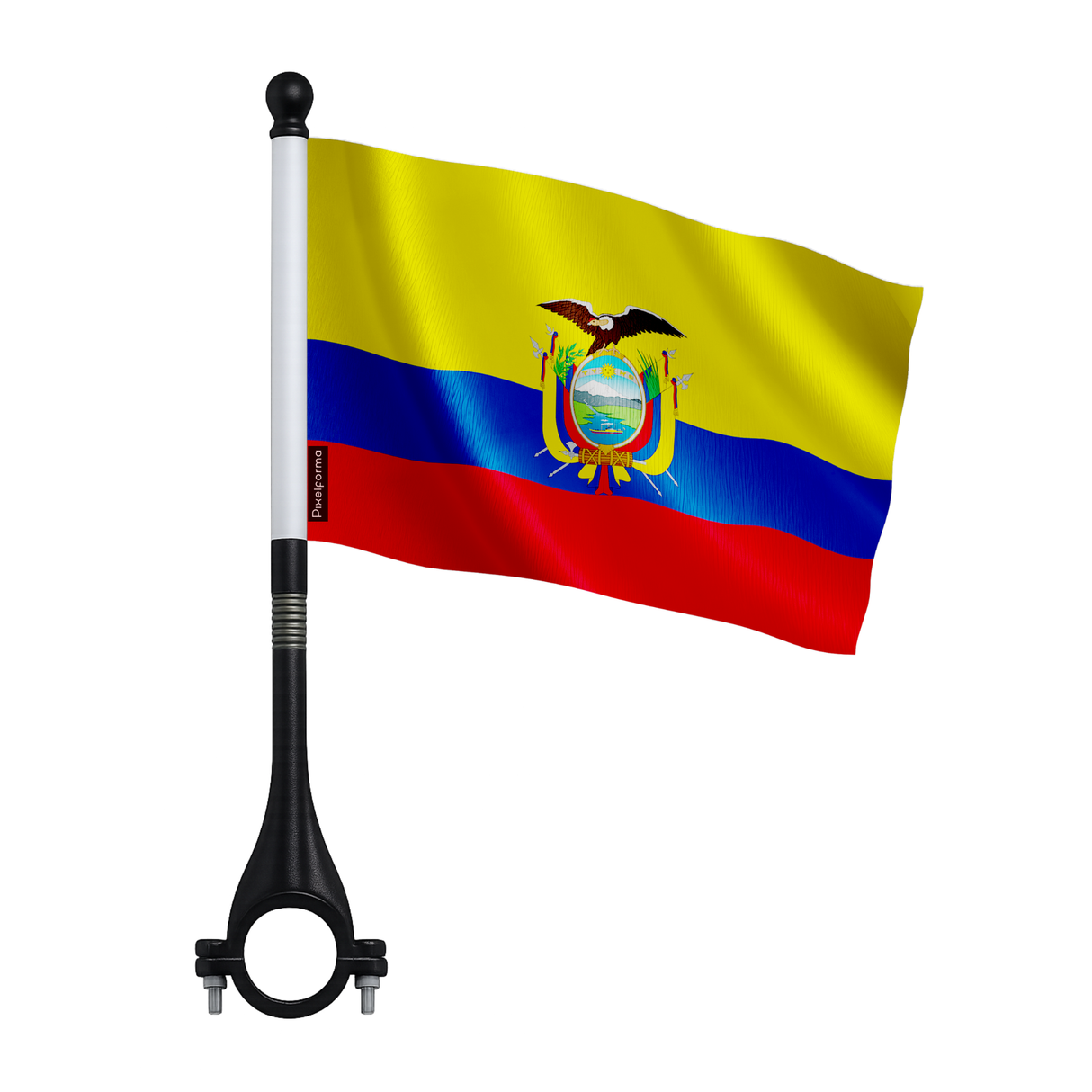 Drapeau vélo équateur en polyester - pixelforma