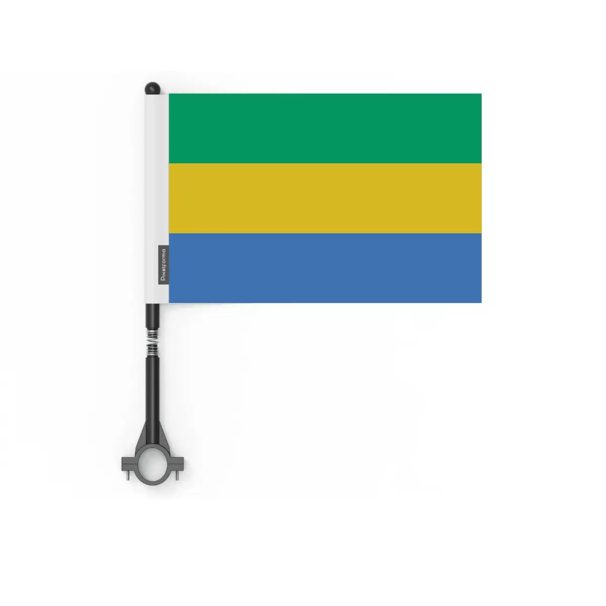 Drapeau vélo gabon en polyester - pixelforma