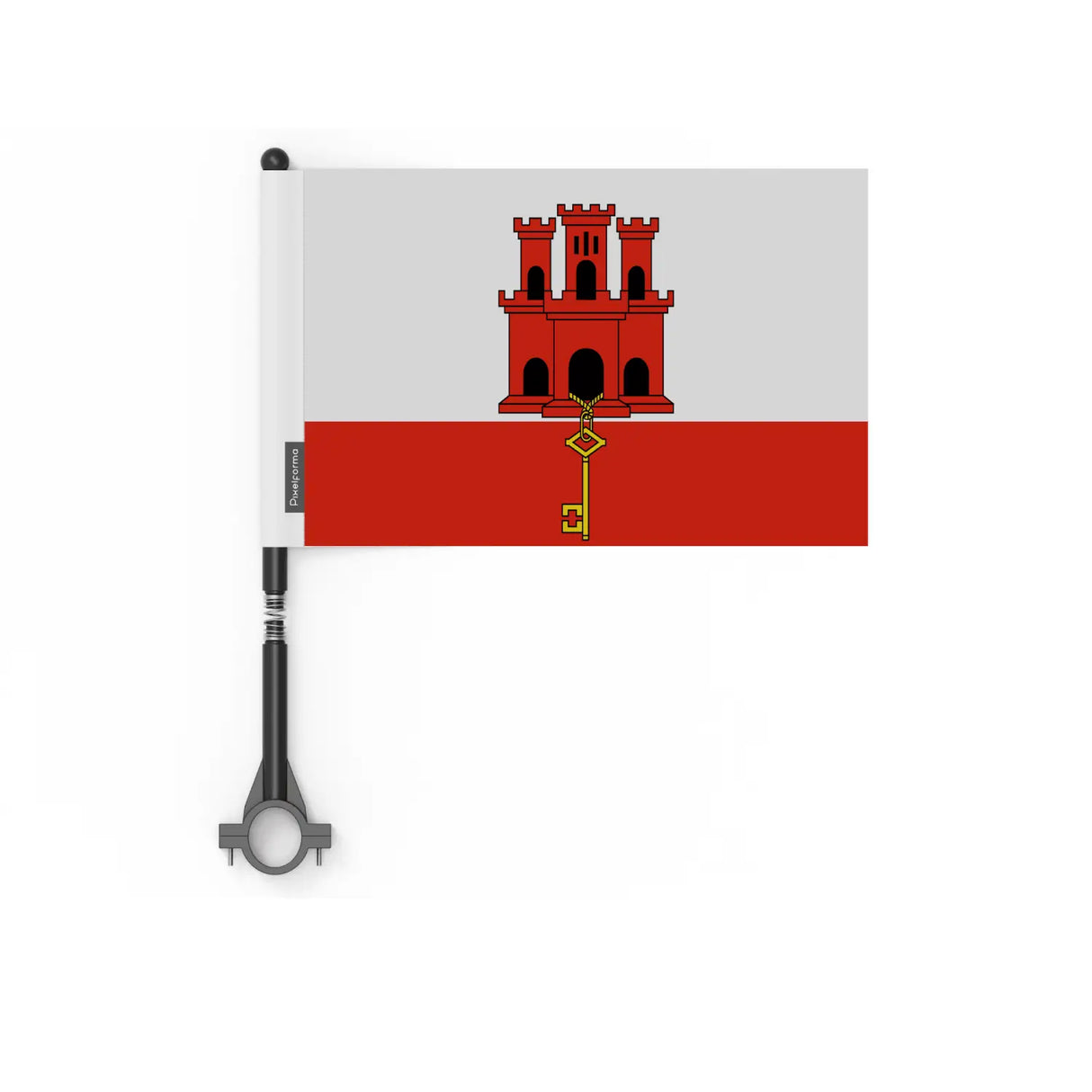 Drapeau vélo gibraltar en polyester - pixelforma